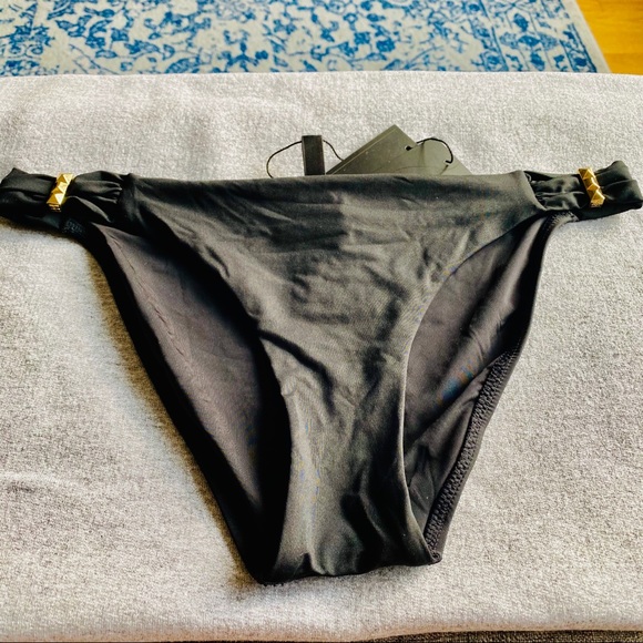 NWT BCBGMAXAZRIA Femme Fatale Gold Studded Bikini - Picture 3 of 6